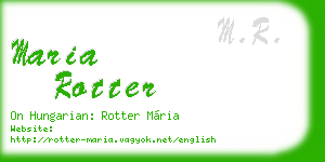maria rotter business card
